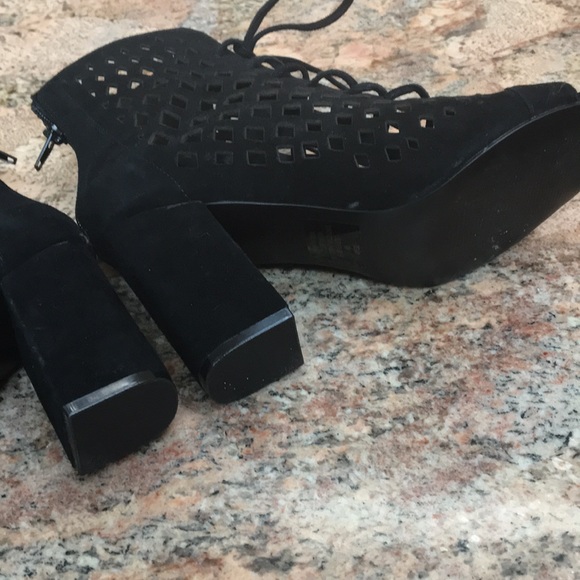 Steven madden suede block heel open toes pumps - Picture 5 of 8